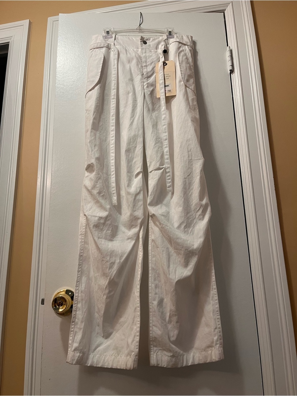 rag & bone White Wide-Leg Track Pants